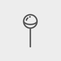 Round lollipop thin line icon