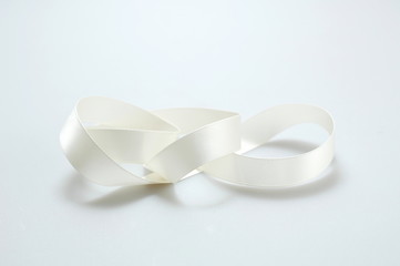 Simple white ribbon.
