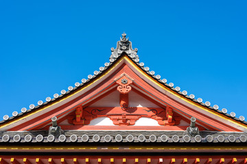 Japanese traditional temple's roof