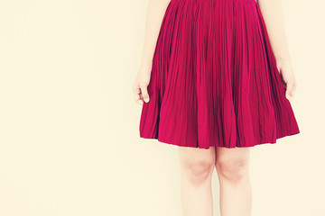 Vintage,Red skirt