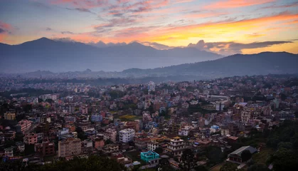 Zelfklevend Fotobehang Kathmandu City in the evening, Nepal © burachet