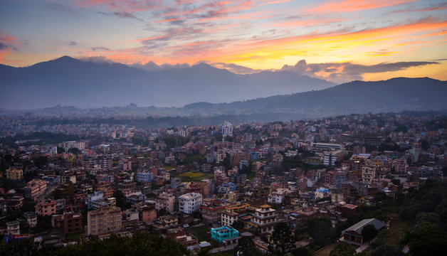 Kathmandu City in the evening, Nepal