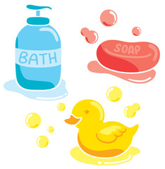 set of bathing stuff
