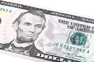 Abraham Lincoln end print of department of the treasury.