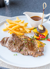 Grilled beef steak
