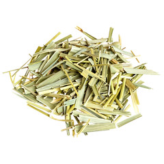 Dried Field Horsetail isolated on white.