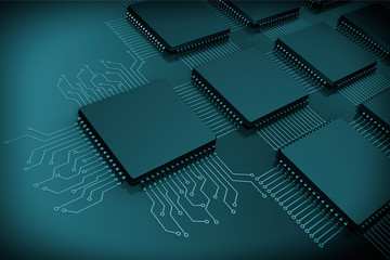 CPU Microchips as Circuit