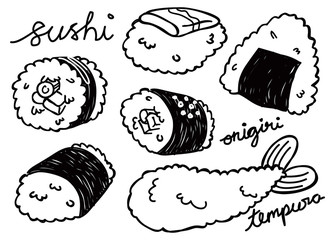 japanese food doodle