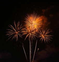 Fototapeta premium beautiful fireworks over sky