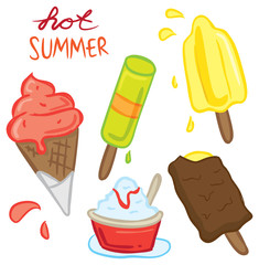 summer ice cream doodle