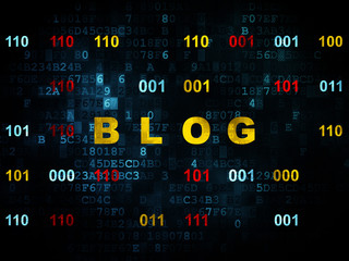 Fototapeta premium Web development concept: Blog on Digital background