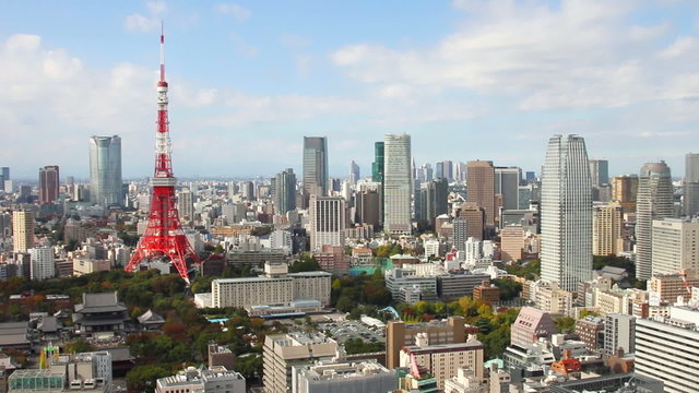 Aerial View of cityscape tokyo - HD