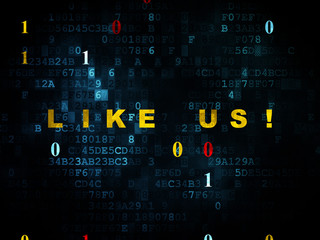 Social media concept: Like us! on Digital background