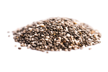 chia seeds isolated on white