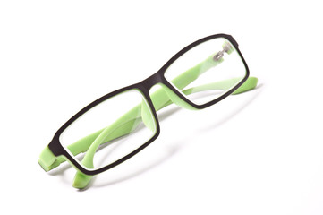 Beautiful glasses isolated on white background