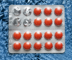 Tablets in plastic packing