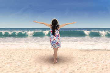 Joyful woman enjoying fresh air 1