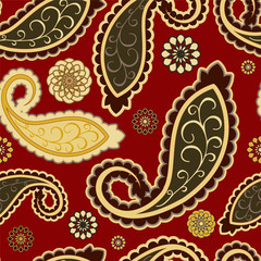 seamless paisley background. vector illustration