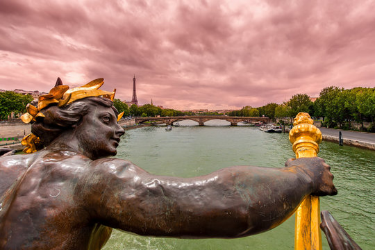 Paris view fro Alexander III bridge.