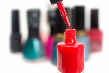 Naklejka premium nail polish red