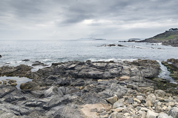 View of the Cies Islands from the coast