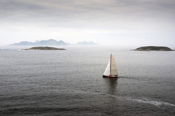 View of the Cies Islands from the coast