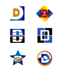 Corporate Logo D Letter company vector design template
