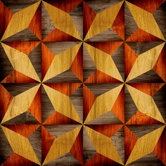 Fototapeta premium Abstract paneling pattern - different colors - wooden background