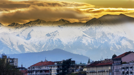 Fototapeta premium Turin sunset - Italy
