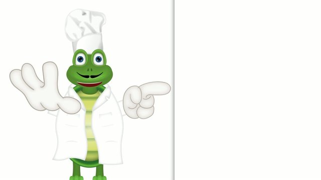 funny turtle cook cooking chef hat cartoon comic illustration