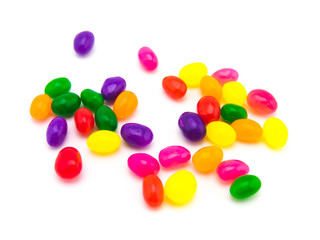 Colorful Jelly Beans (White Background)