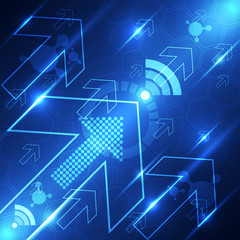 Technology speed wifi system background, vector illustration