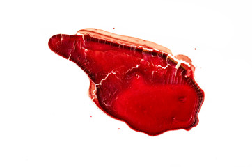 dry blood on  white background
