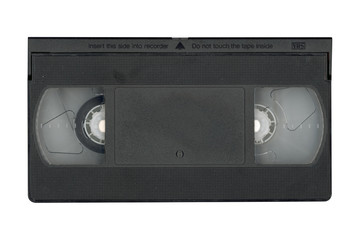 VHS video tape cassette isolated