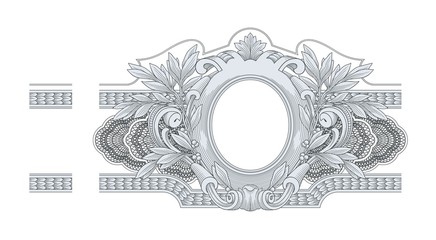 Border Frame Engraving vector