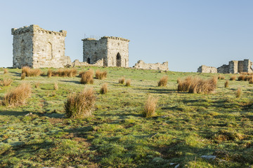 Ruins of Rothley Castle, Northumberland, England.