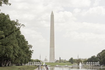 View of the Washington Monument on the National Mall, Washington