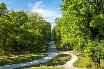 Obraz premium Park Maksimir in Zagreb, Croatia, aerial view