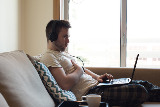 Man Using Tech - Natural Light