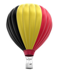 Fototapeta premium Hot Air Balloon with Belgian Flag (clipping path included)