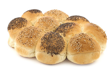 Traditional easter bread on a white background