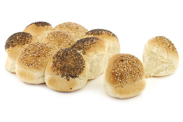 Traditional easter bread on a white background