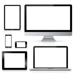 Modern digital tech device collection