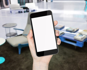 Hand with mobile phone