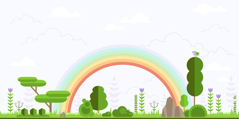 Obraz premium flat forest background