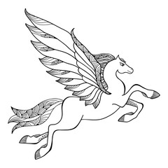 Mythological Pegasus. The series of mythological creatures