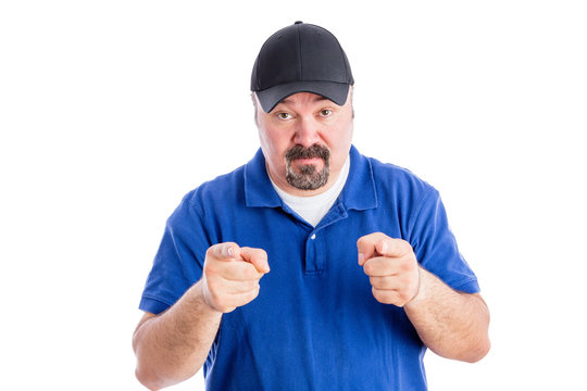 Sceptical man showing his disbelief
