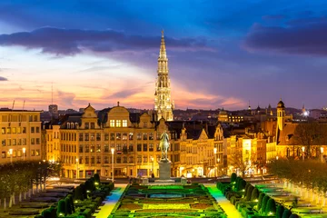 Gordijnen Brussel Stadsgezicht België © vichie81