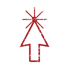 Red grunge mouse click logo