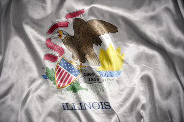 shining illinois state flag © luzitanija
